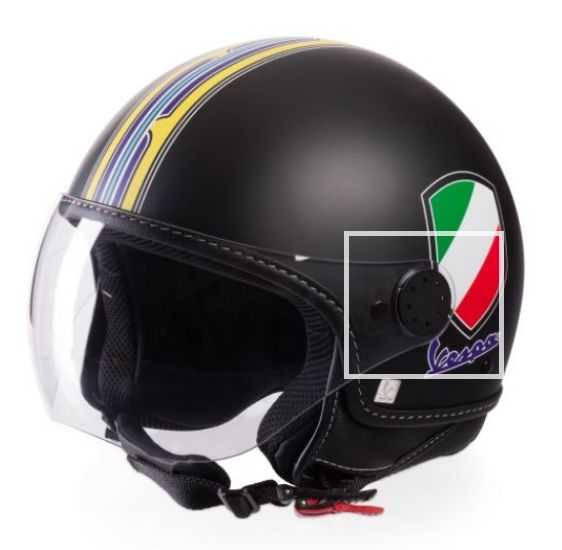 KIT VITI CASCO VESPA VISOR E VISOR 2.0 - NERO