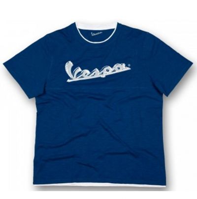 T-SHIRT VESPA ORIGINAL LOGO BLU VESPA