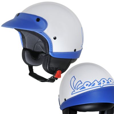 CASCO VESPA WHITE/BLU CLASSIC VESPA
