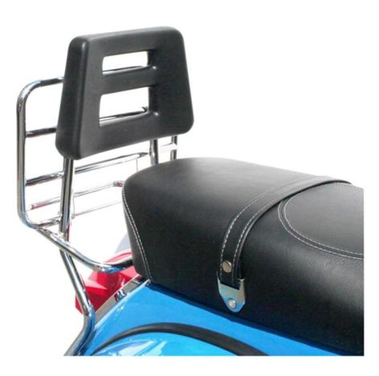 REAR CARRIER WITH BACK REST CHROMED