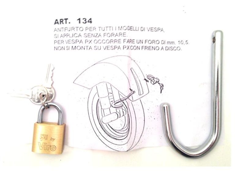 ANTI THEFT UNIVERSAL FOR ALL TYPES OF VESPA WITHOUT DISC BRAKE