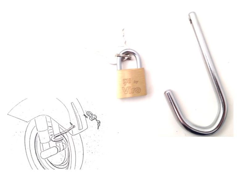 ANTI THEFT UNIVERSAL FOR ALL TYPES OF VESPA WITHOUT DISC BRAKE
