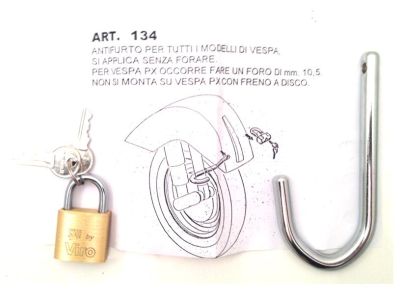 ANTI THEFT UNIVERSAL FOR ALL TYPES OF VESPA WITHOUT DISC BRAKE CUPPINI