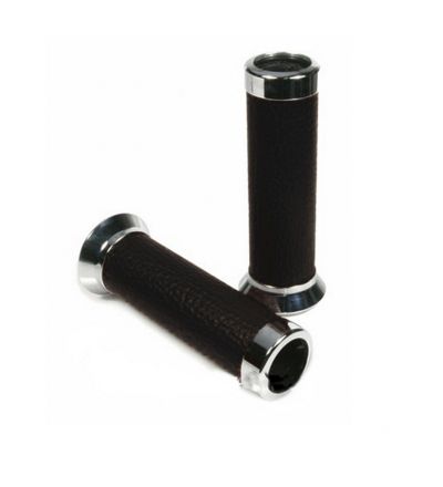KIT MANOPOLE VESPA IN PELLE E ALLUMINIO NERE VESPA