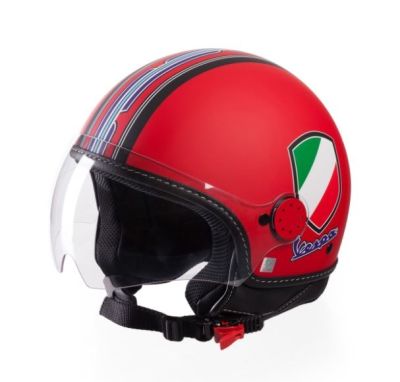 CASCO VESPA V-STRIPES ROSSO VESPA