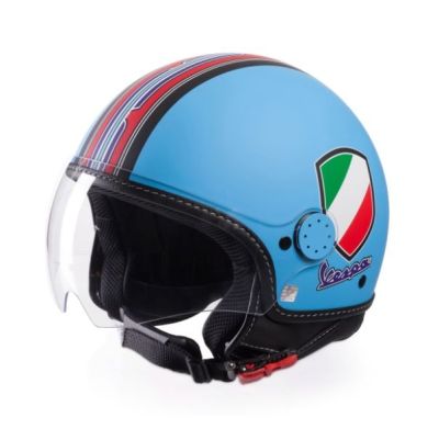CASCO VESPA V-STRIPES AZZURRO VESPA