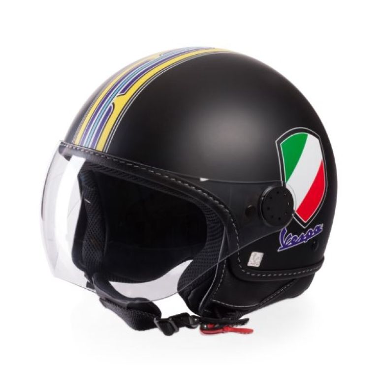 CASCO VESPA V-STRIPES NERO