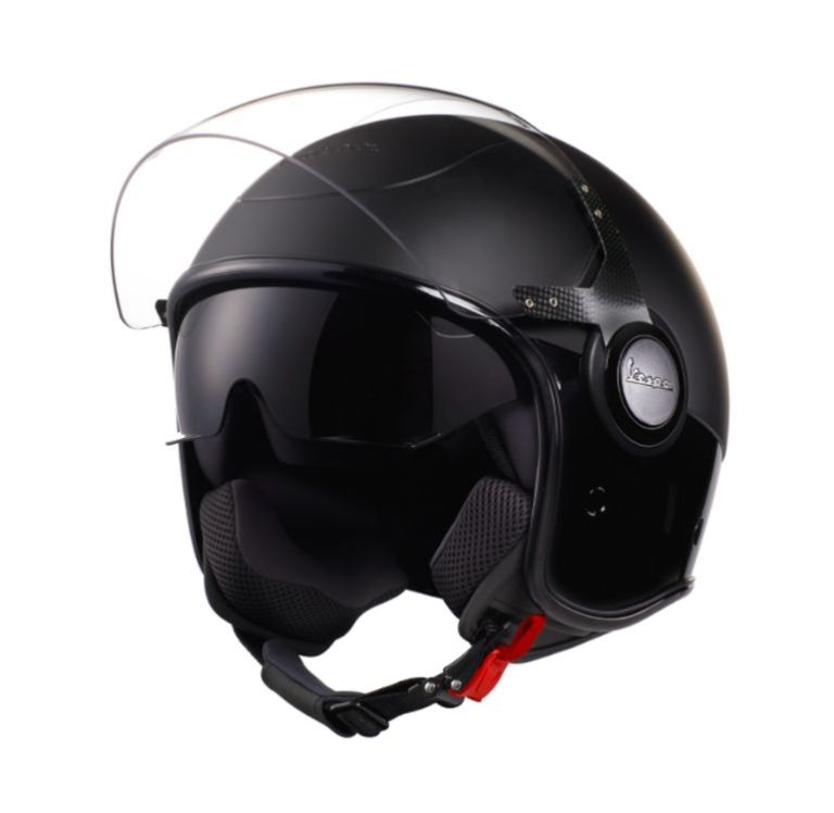CASCO VESPA  VJ - NERO LUCIDO&OPACO