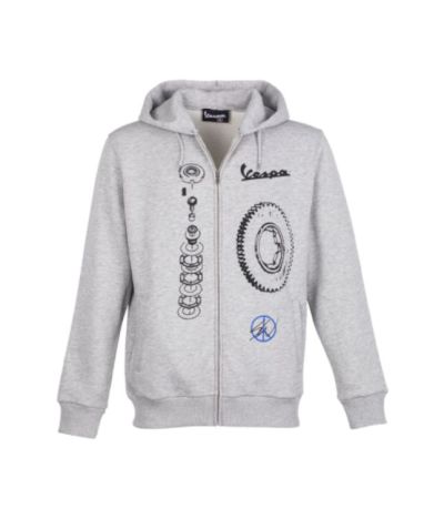 FELPA VESPA  "Collezione SEAN WOTHERSPOON" Grigio Chiaro VESPA