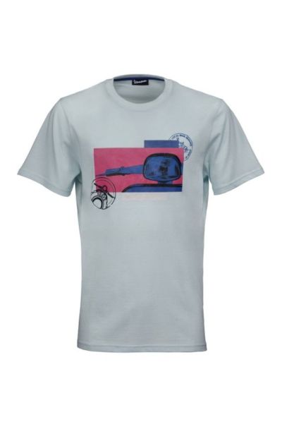 T-SHIRT VESPA HERITAGE - AZZURRO VESPA