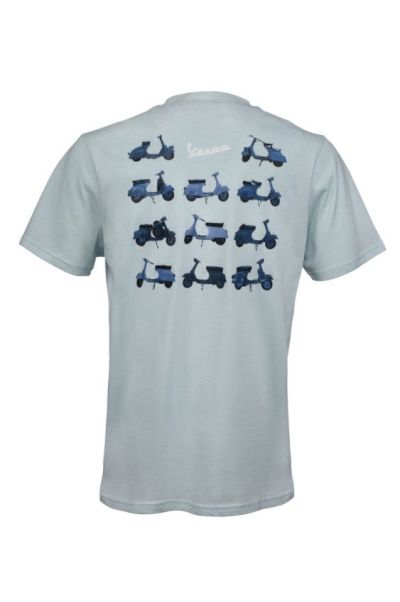 T-SHIRT VESPA HERITAGE - AZZURRO VESPA