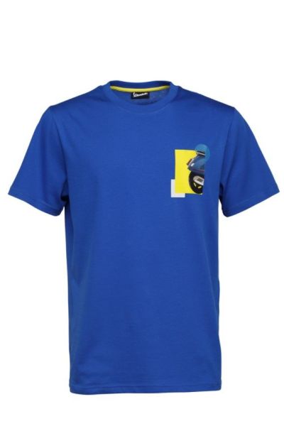 T-SHIRT VESPA HERITAGE - BLU VESPA