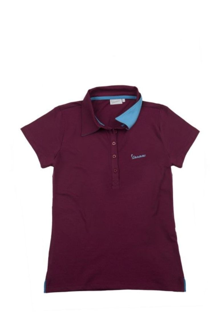POLO "VESPA LOGO" - DONNA - BORDEAUX