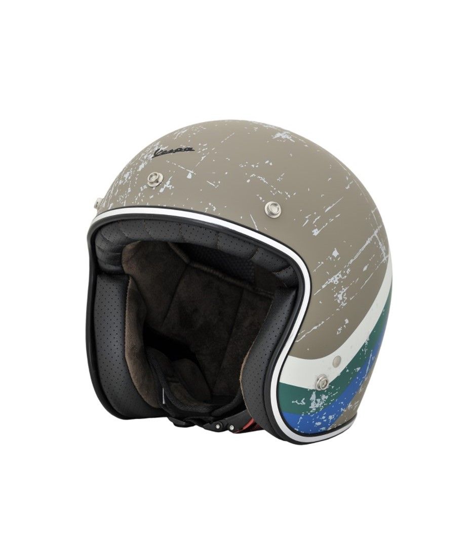 Casco Moto Jet Helmet con visiera per vespa scooter uomo donna