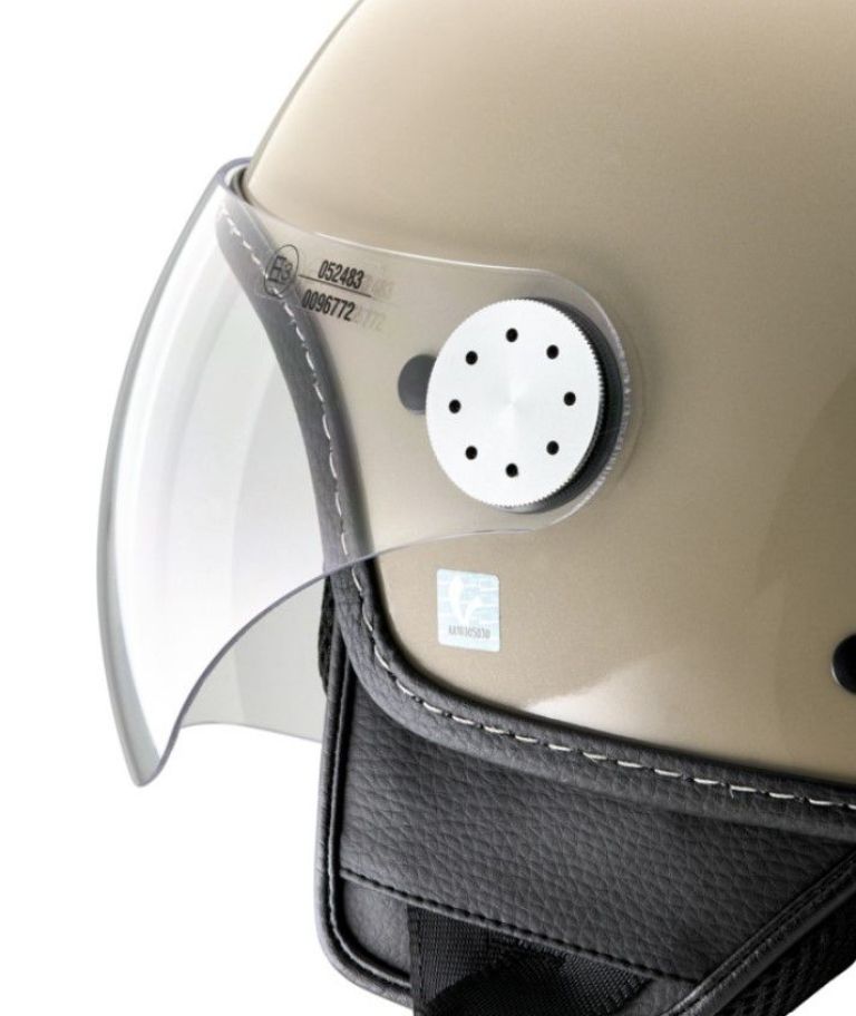 VESPA VISOR 4.0 HELMET - GLOSSY SABLE