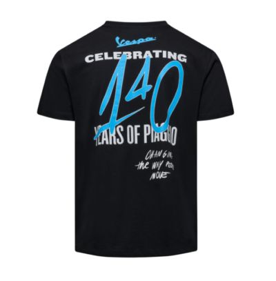 VESPA WD T-SHIRT 140 YEARS - BLACK VESPA