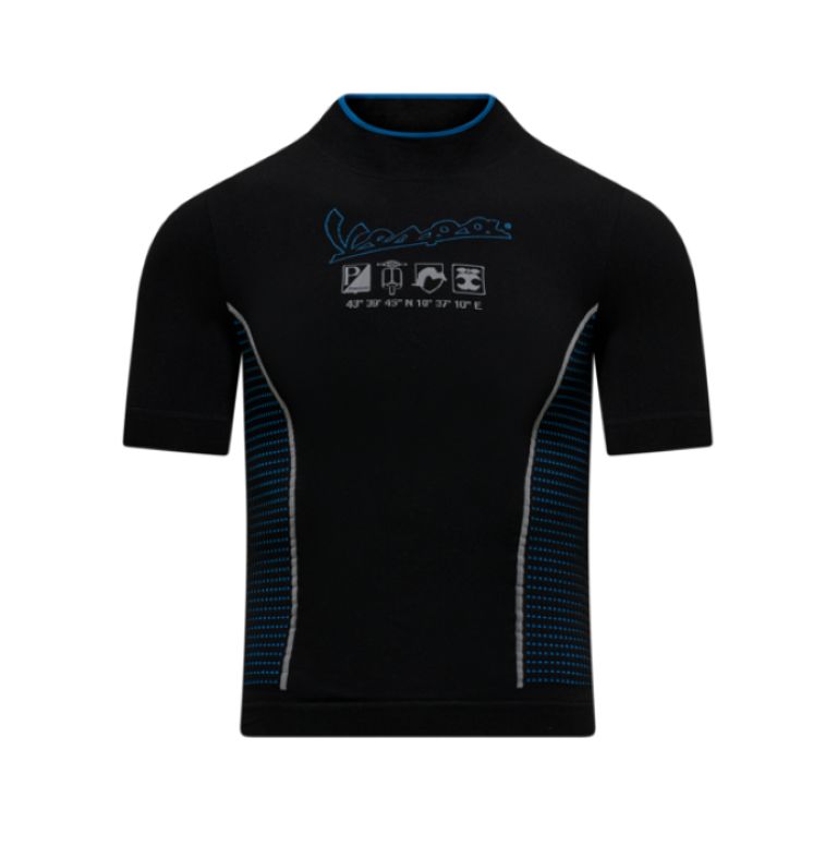 VESPA DEC SEAMLESS TEE - JET BLACK