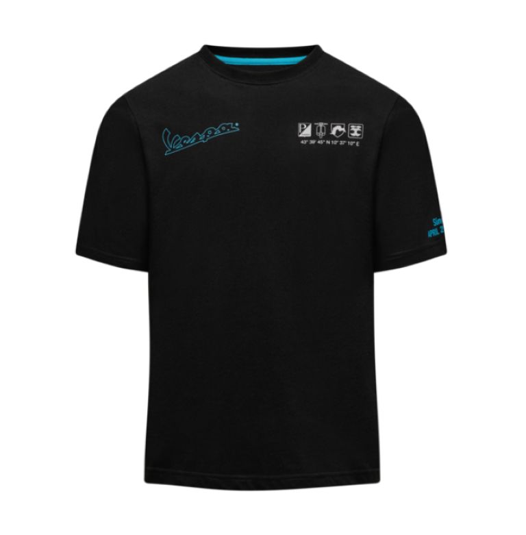 VESPA DEC TEE - JET BLACK