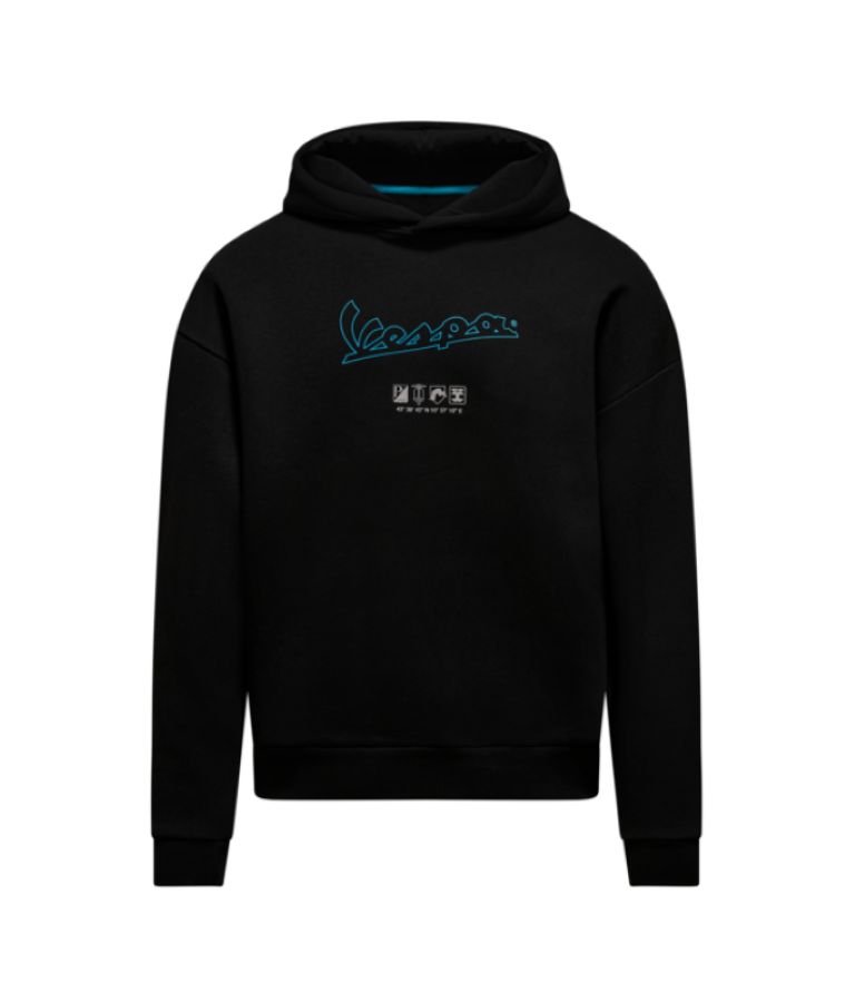 VESPA DEC HOODIE - JET BLACK