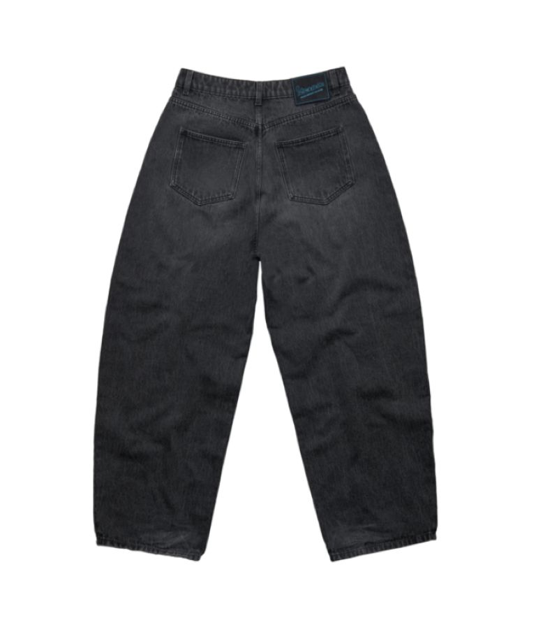 VESPA DEC OVER DENIM PANT - JET BLACK